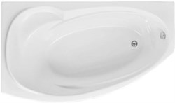 AQUANET Jersey Ванна акриловая асимметричная встраиваемая / пристенная размер 170x100 см с каркасом L, белый - фото 252412