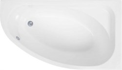 AQUANET Mia Ванна акриловая асимметричная встраиваемая / пристенная размер 140x80 см с каркасом R, белый - фото 252640