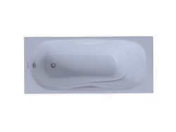 AQUATEK Гамма Ванна чугунная эмалированная 1500x750 мм в комплекте с 4-мя ножками без ручек, цвет белый - фото 255953