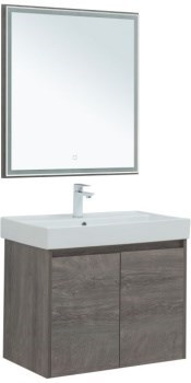 AQUANET Мебель для ванной подвесная / напольная Nova Lite 75 дуб рошелье (2 дверцы) - фото 258166