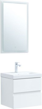AQUANET Мебель для ванной подвесная Беркли 50 белый глянец (2 ящика) - фото 258583