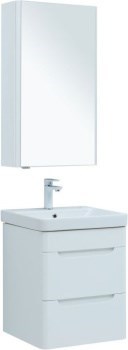 AQUANET Мебель для ванной подвесная София 50 белый глянец (2 ящика) - фото 259634