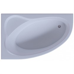 AQUATEK Фиджи Ванна пристенная асимметричная без панелей и слив-перелива, с каркасом (вклеенный) размер 170x110 см, левая,белый - фото 262590