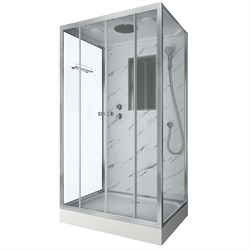 NIAGARA Luxe Душевая кабина прямоугольник размер 120x90 см, профиль - серебро / стекло - прозрачное NIAGARA7772QM - фото 268757
