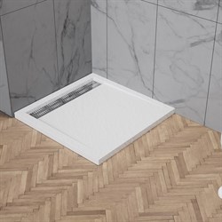 BELBAGNO Due Душевой поддон акриловый квадратный размер 100x100 см, цвет белый TRAY-BB-DUE-A-100-4-W0 - фото 270311