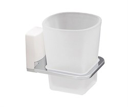 WASSERKRAFT Leine K-5028WHITE Подстаканник одинарный, хром / белый K-5028W - фото 280791