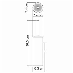 WASSERKRAFT NEW K-1087POLISHED BLACK Щетка для унитаза подвесная, черный K-1087PB - фото 280932