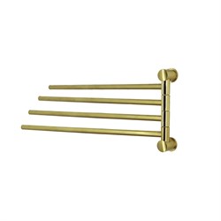 WASSERKRAFT K-1034BRUSHED GOLD Держатель полотенец четверной, золото матовое K-1034BG - фото 281973