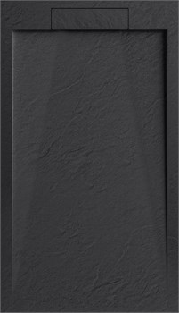 ESBANO Luxe Поддон из искусственного камня квадратный размер 100x100 см, цвет черный ESPLX 100B - фото 282567