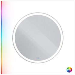 CEZARES Multicolore Зеркало круглое со встроенной разноцветной подсветкой RGB и сенсорным выключателем, круглое 12V, 220-240V, 800x30 CZR-SPC-MC-800-RGB-TCH - фото 282889