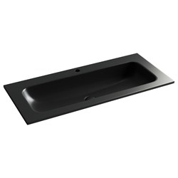 CERAMICA NOVA Grace Раковина накладная прямоугольная с отверстием под смеситель, 1010*457*137 мм, цвет черный матовый CN7013MB - фото 285362