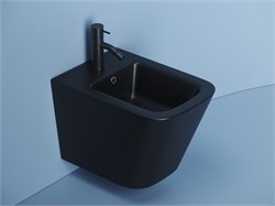 CERAMICA NOVA Union Подвесное биде с крепежом для установки, цвет черный матовый CN4010MB - фото 285605