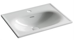 CERAMICA NOVA Sabo Раковина накладная с отверстием под смеситель 600x460x130, белый CN13001 - фото 288043