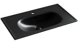 CERAMICA NOVA Sabo Раковина накладная с отверстием под смеситель 800x460x130, черный матовый CN13002MB - фото 288055