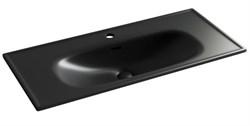 CERAMICA NOVA Sabo Раковина накладная с отверстием под смеситель 1000x460x130, черный матовый CN13003MB - фото 288150