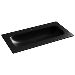 CERAMICA NOVA Grace Раковина накладная мебельная прямоугольная 910x457x137 с отверстием под смеситель цвет черный матовый CN7019MB - фото 290299