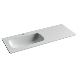 CERAMICA NOVA Grace Раковина накладная мебельная прямоугольная 1210x457x137 с чашей слева и отверстием под смеситель цвет белый CN7020 - фото 290307