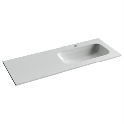 CERAMICA NOVA Grace Раковина накладная мебельная прямоугольная 1210x457x137 с чашей справа и отверстием под смеситель цвет белый CN7021 - фото 290311