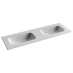 CERAMICA NOVA Grace Раковина накладная мебельная прямоугольная 1410x457x137 с двумя чашами без отверстий под смеситель цвет белый CN7022wx - фото 290319