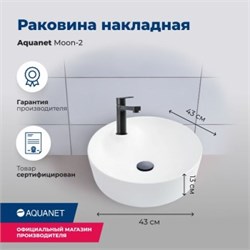 AQUANET Раковина накладная Moon-2 AQUANET-MOON-2 - фото 303227