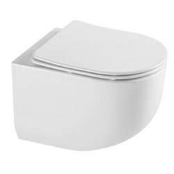 AQUAme Унитаз подвесной сиденье SoftClose, технология смыва QUIET, скрыт крепеж. 495х360х370, белый AQM2012 - фото 304926