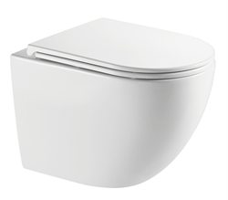 AQUAme Унитаз подвесной сиденье SoftClose, технология смыва Invisible, скрыт крепеж. 520х360х400, белый AQM2014PRO - фото 304948