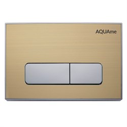 AQUAme Панель смыва для инсталляции металл, золото AQM4105G - фото 305016