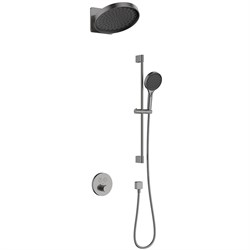 AQUAme Набор для комплектации душа с термостатом, Gun metal AQM8403GM - фото 306180