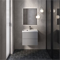 AQUAme "S1" тумба под умывальник подвесная 60 см., цвет серый. AQM900160GM - фото 306447