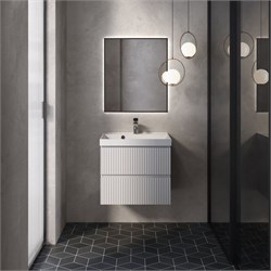 AQUAme "S1" тумба под умывальник подвесная 60 см., цвет белый глянец. AQM900160WH - фото 306451