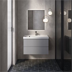 AQUAme "S1" тумба под умывальник подвесная 80 см., цвет серый. AQM900180GM - фото 306459