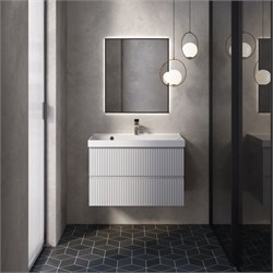 AQUAme "S1" тумба под умывальник подвесная 80 см., цвет белый глянец. AQM900180WH - фото 306463