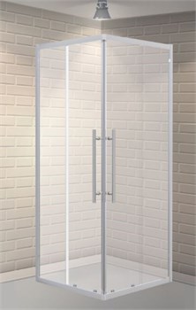 ESBANO Flex Душевое ограждение квадратное размер 100x100 см двери раздвижные, профиль - хром / стекло - прозрачное ESOGF100KVC - фото 306727