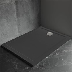 VECONI Pietra Душевой поддон квадратный, 900x900x30, искусственный камень, черный PT-B-9090-RU - фото 306781