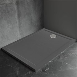 VECONI Pietra Душевой поддон квадратный, 1000x1000x30, искусственный камень, антрацитово-серый PT-AG-100100-RU - фото 306789
