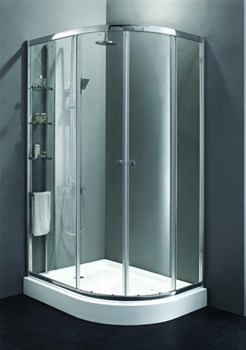 CEZARES ANIMA RH-2-R Душевой уголок асимметричный двери раздвижные, стекло 6 мм, правый вариант - фото 41686