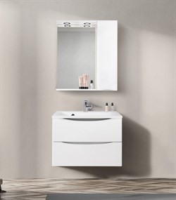 BELBAGNO Marino Шкаф зеркальный подвесной с одной распашной дверцей с доводчиками, с подсветкой, правосторонний MARINO-SPC-700/750-1A-BL-P-R - фото 53705