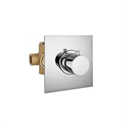PALAZZANI Idrotech встроенный переключатель на 2 потребителя с функцией СТОП, хром - фото 7692