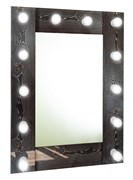 CONTINENT Зеркало гримерное лофт (12 ламп) 60х80