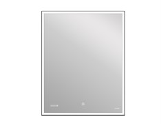 CERSANIT зеркало: LED 011 design 100x80 с подсветкой часы металл. рамка прямоугольное