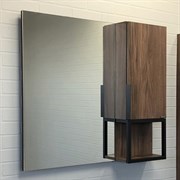 COMFORTY Зеркало-шкаф "Равенна Лофт-90" дуб темно-коричневый