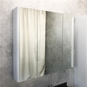 COMFORTY Зеркало-шкаф "Сорренто-90" светло-серый