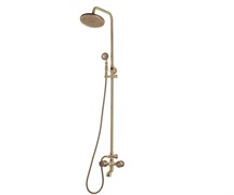 Bronze de Luxe Royal Комплект для ванной и душа двухручковый короткий (10см) излив, "Круг" (10121R )