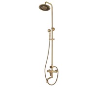 Bronze de Luxe Royal Комплект для ванной и душа двухручковый средний излив, лейка "Круг" (10121PF/1)