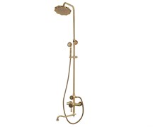Bronze de Luxe Windsor  Комплект для ванной и душа одноручковый длинный  (25см) излив, лейка "Цветок" (10120DF/1)