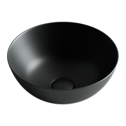 CERAMICA NOVA Умывальник чаша накладная круглая (цвет Чёрный Матовый) Element 358*358*155мм
