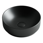 CERAMICA NOVA Умывальник чаша накладная круглая (цвет Чёрный Матовый) Element 355*355*125мм