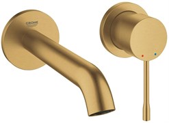 GROHE Essence+ Смеситель для раковины, на 2 отверстия, настенный монтаж, 5,7 л/мин, холодный рассвет матовый