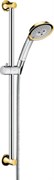 HANSGROHE Душевой гарнитур Hansgrohe Raindance Classic 100 AIR 3jet хром/золото 27843090 27843090