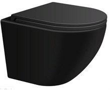 SINTESI Унитаз подвесной безободковый  EVI черный матовый с крышкой-сиденьем дюропласт, микролифт